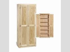 Solid Wood Large Unfinished Kitchen Pantry / Cabinet