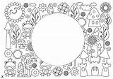 Placemats Own Colour Template Coloring Pages sketch template