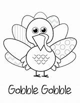 Thanksgiving Coloring Turkey Pages Color Printable November Printables Cute Kids Gobble Sheets Preschool Crafts Print Craft Fall Drawing Activities Religious sketch template