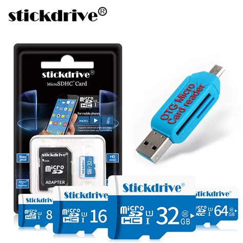 authentic blue memory card micro sd card gb gb gb gb gb tf card present otg reader