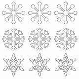 Snowflakes Coloring Pages Printable Snowflake Christmas Decorations sketch template