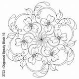 Coloring Pages Patterns Flowers Adult Dogwood Embroidery Mandala Rosemaling Books Colouring Designs Printable Craft Parchment Adults Flower Pergamano Drawing Quilt sketch template