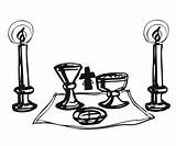 Clipart Communion Catholic Altar Clip Cliparts Library sketch template