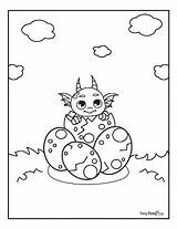 Dragon Hatching sketch template