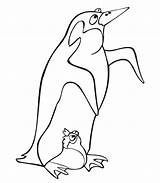 Penguin Coloring Pages Emperor Print Kids Christmas Animals sketch template