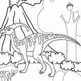 Parasaurolophus sketch template