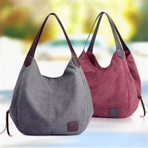 buy womens canvas handbags female hobos single