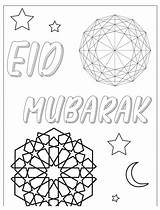 Ramadan Mubarak Eid Shapes Words Shows Some Colouring Pages Printables sketch template