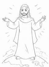 Ausmalbilder Jesucristo Ascending Resurrection Ascension Dibujar Cristo Colorir Bestcoloringpagesforkids Rises Imagenesamistad Adults Decoromah sketch template