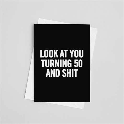 Funny 50th Birthday Card 50th Birthday Card 50th Birthday Etsy