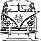 Vw Bus Coloring Clipart Pages Van Clip Volkswagen Bulli Line Hippie Printable Cartoon Cliparts Colouring Folk Graphics Mexican Bug Svg sketch template