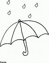 Mewarnai Payung Hujan Paud Rintik sketch template