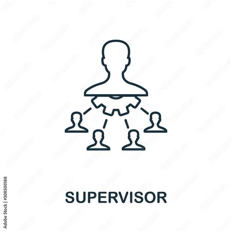 supervisor  icon thin style element  business administration