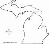 Michigan Outline Map State Clip Usa Enchantedlearning States Pages Gif Drawings Choose Board sketch template