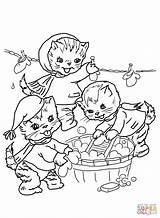 Kittens Mittens Kleurplaten Washed Supercoloring Exploding Humpty Dumpty sketch template