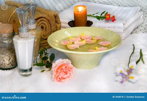 spa essence  stock photo image  pink home clean candles