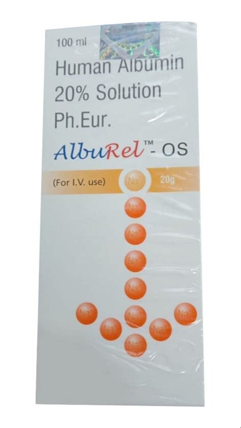 alburel reliance albumin 20 alburel os solution infusion for