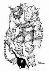 Bugbear Coloring Dungeons Dnd sketch template