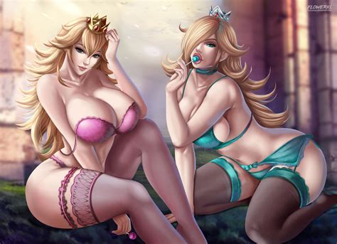 Princess Peach And Princess Rosalina By Flowerxl Hentai