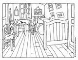Gogh Van Coloring Bedroom Vincent Kids Painting Project Salt Watercolor Book Museum Downloaded sketch template