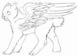 Cat Winged Color Wings Coloring Lineart Drawing Pages Drawings Deviantart Group Base Fox Getdrawings Fantasy Paintingvalley sketch template