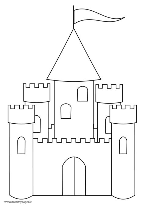 fairytale castle colouring page mummypagesie