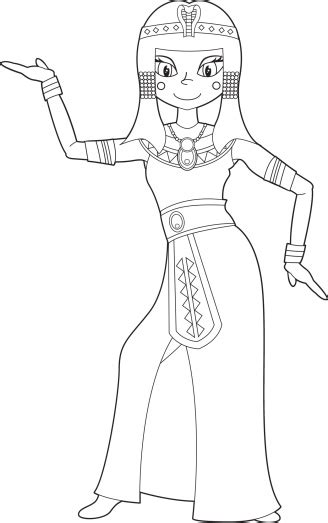 Colour In Cleopatra Egyptian Queen Stock Illustration
