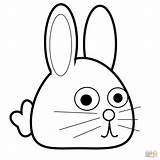 Bunny Coloring Pages Face Easter Color Popular sketch template