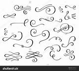 Calligraphy Flourish Flourishes Embellishments Quill Easy Swirls Decorata Decorazione Turbinio Pointed Calligraphic Romantic Pola Coretan Drawn sketch template