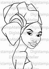 Negras Africanas Digi Stamps Africaine Mulher Dessin Africana Africano Africain été Tissu Peindre Traditionnel Pinturas Sip sketch template