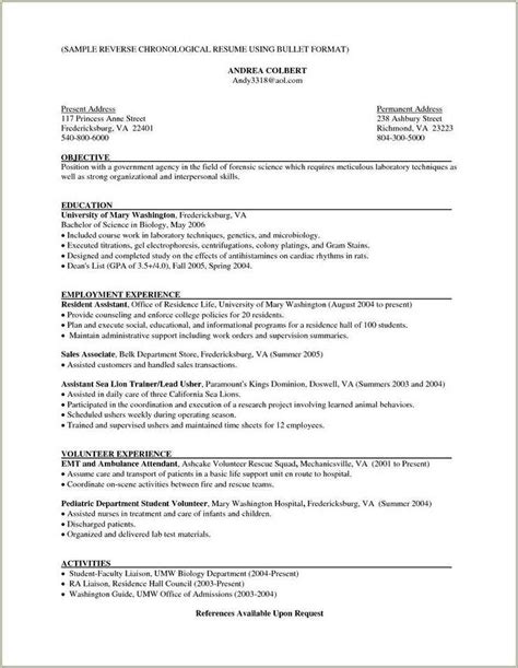 sample  combination resume  resume  gallery