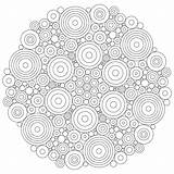 Coloring Circles Library Clipart Fractal Line Background Pages sketch template