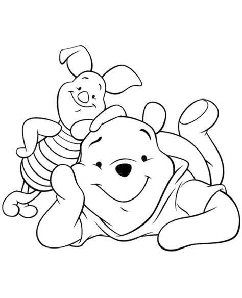pooh  piglet coloring sheet