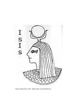 Coloring Isis Pages Tutankhamun Edupics sketch template
