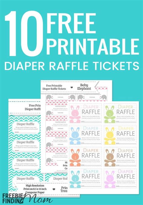 diaper raffle template  printable printable templates
