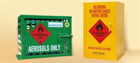 storing aerosols correctly aerosol cages  flammable liquids cabinets