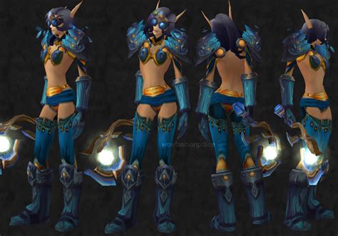 Wowfashionpolice Sexy Blue Plate Set Usable By World Of Warcraft
