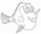 Dory Coloring Fish Pages Nemo Finding Template Drawings Drawing Popular Library Clipart Coloringhome sketch template