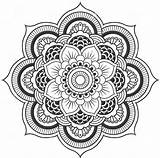Mandala Lotus Coloring Pages Flower Mandalas Drawing Printable Tattoo Print Adults Adult Pattern Rocks Color Designs Easy Henna Vector Colouring sketch template