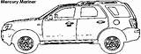 Mercury Mariner Mountaineer Vs Compare Coloring Dimensions sketch template