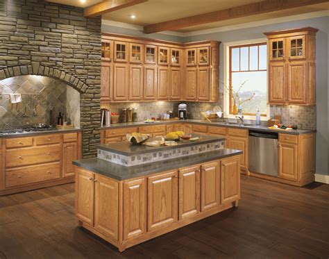 kitchen flooring ideas  honey oak cabinets background perfect