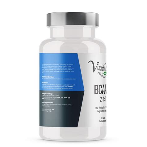 Bcaa 2 1 1 Amino Acids 1000mg Essential Muscle Supplement Vividlush
