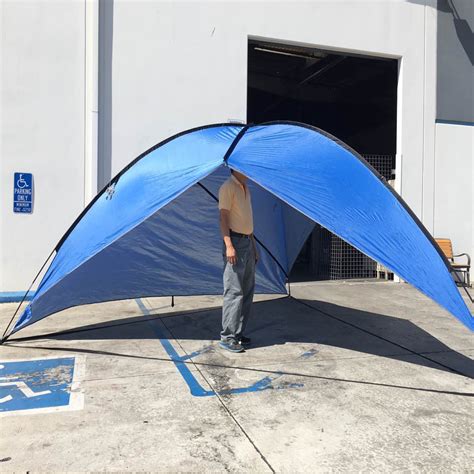 blue portable sun shade shelter cabana beach tent outdoor uv pop  xx ebay