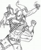 Deadpool Deathstroke Spiderman Pretty Coloring Coloringhome sketch template