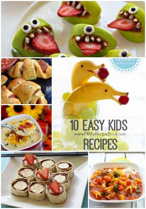 easy kids recipes fill  recipe book