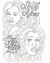 Cry Later Now Smile Tattoo Angel Drawings Laugh Chicano Drawing Outline Crying Mexican Metacharis Designs Tattoos Deviantart Girl Getdrawings Feminine sketch template