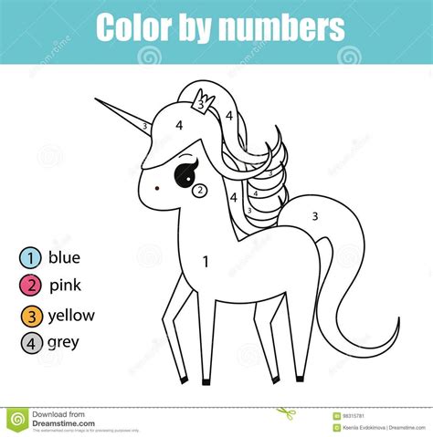 color  number unicorn coloring pages getcoloringpagesorg