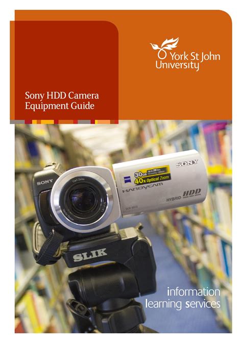 equipment loan sony hdd camera  library learning services issuu