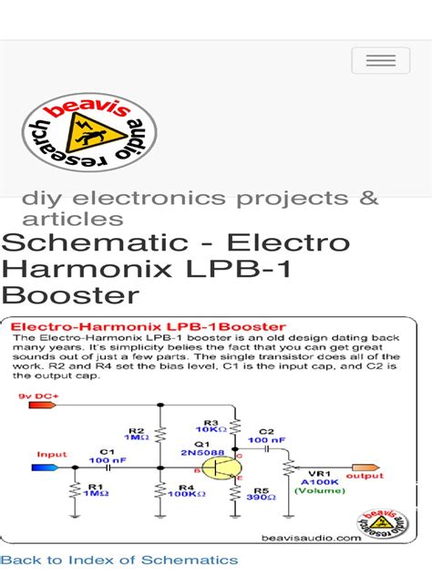 schematic electro harmonix lpb  booster