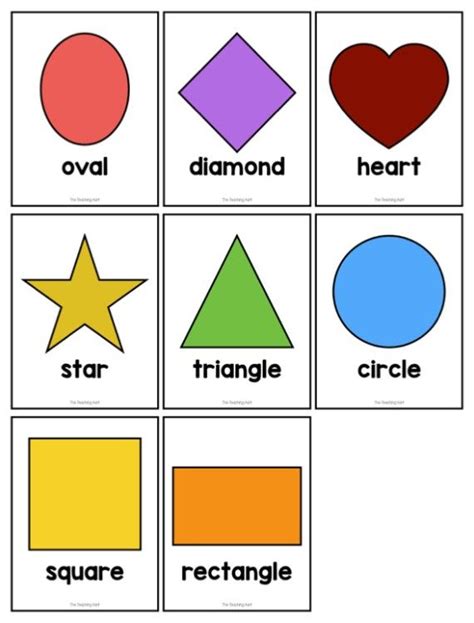 shapes game cards  printable  teaching aunt shapes preschool